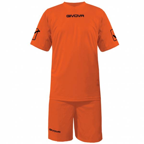 Givova Fußball Set Trikot mit Short Kit Givova orange