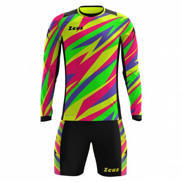 Zeus Kit Port.Vintage Hommes Maillot de gardien de but Ensemble fuxia/verdefluo