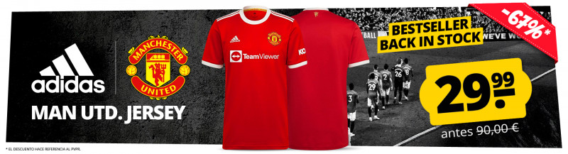 adidas Man Utd home jersey solo 29,99 €