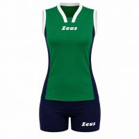 Zeus Kit Ioly Damen Trikot + Shorts verde/blu/bianco