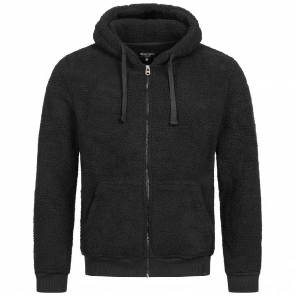 BRAVE SOUL Shaun Herren Hoodie Kapuzen Sweatshirt MSS-438SHAUN JET BLACK