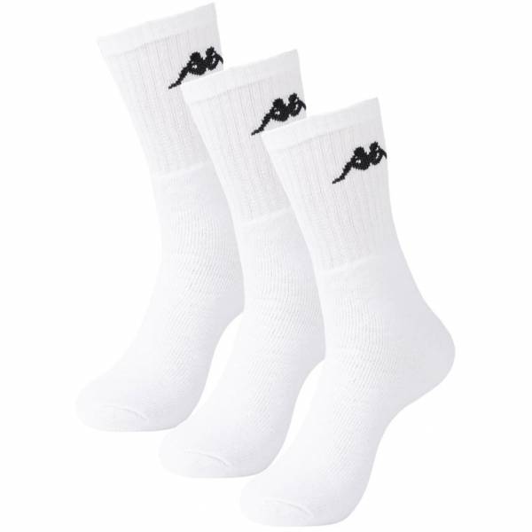 Kappa Unisex Sportsocken 3 Paar weiß KAP11D-001