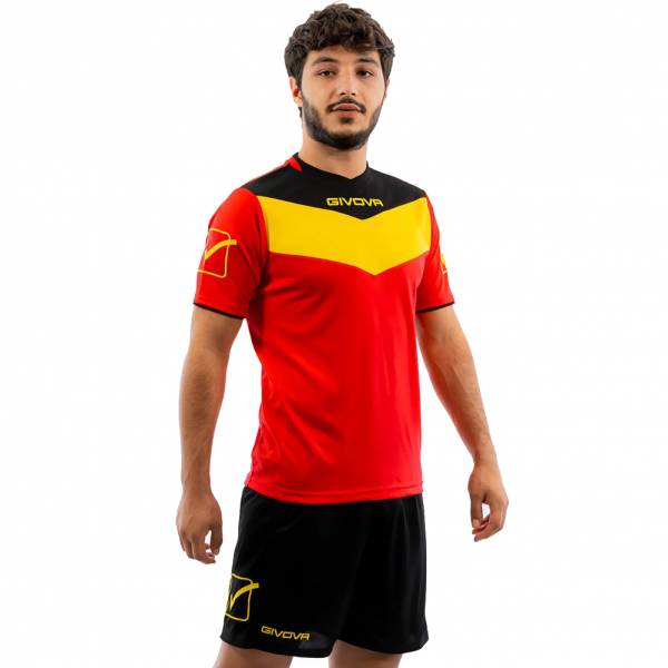 Givova Kit Campo Set Jersey + Shorts red / yellow