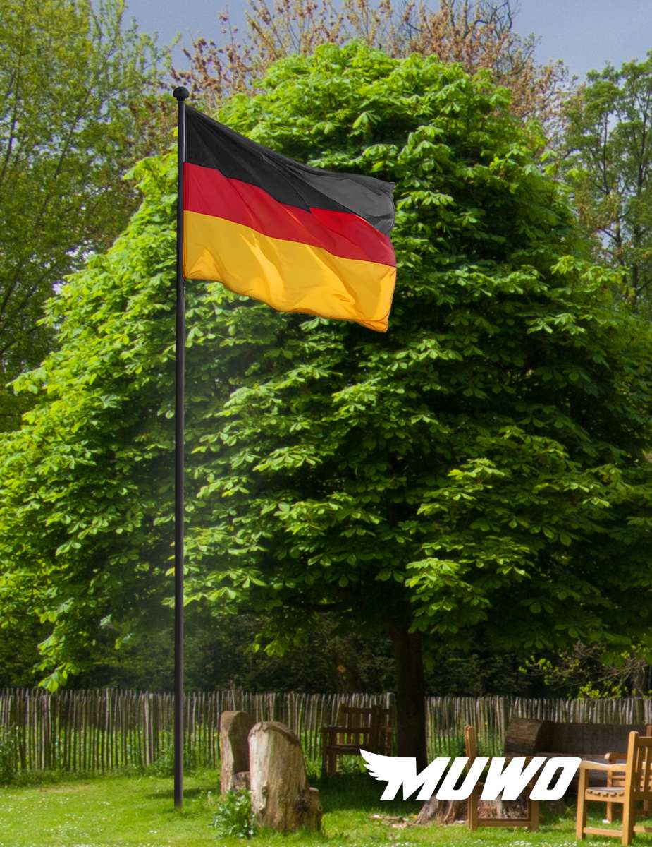 Founding Fathers Fahnenmast 3 M Schwarz Mit Erdspieß – Robuster Aluminium Mast Für Den Außenbereich