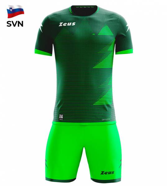 Zeus Mundial Teamwear Set Camiseta con pantalones cortos neón verde