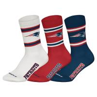 New England Patriots NFL Unisex Crew Socken 3 Paar 22360001-3596