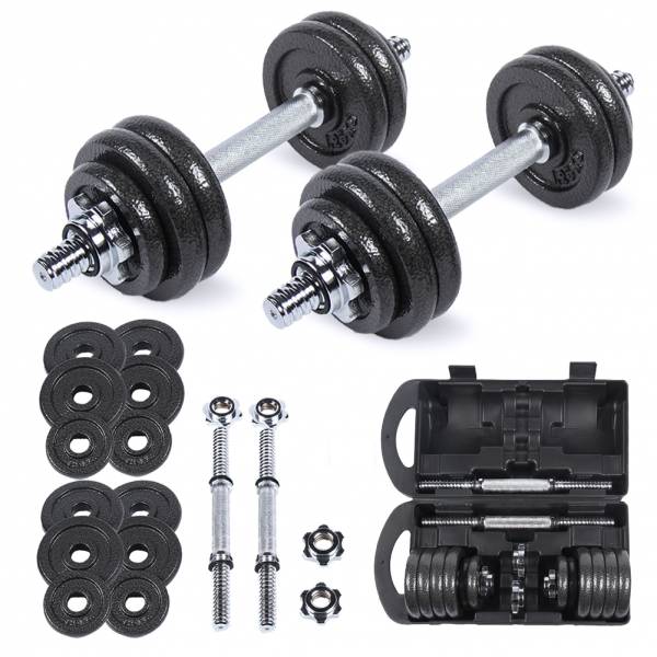 SPORTINATOR "Machine" Kurzhantel Set 15 kg mit Koffer