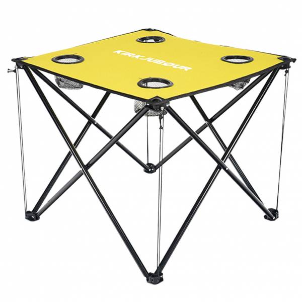 KIRKJUBØUR® &quot;Solkatt&quot; foldable camping table ochre