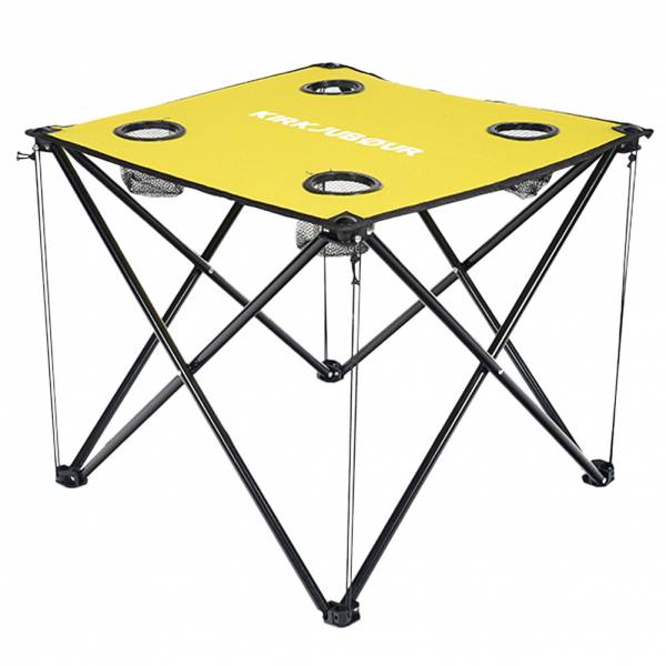 KIRKJUBØUR® &quot;Solkatt&quot; table de camping pliante ocre