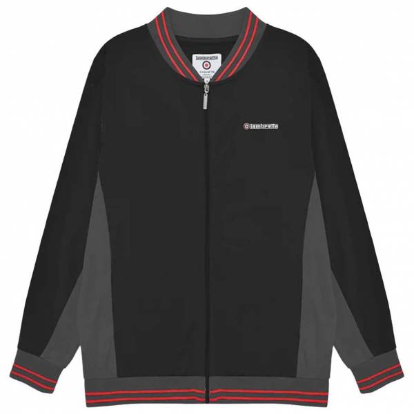 Lambretta Vintage Track Jacket Herren Retro Jacke SS4100-BLK-IRON-RED