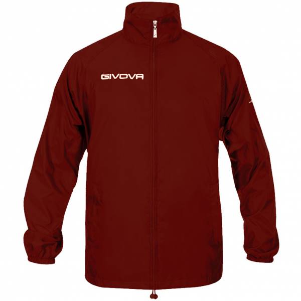 Givova Veste de pluie Rain Basico rouge foncé