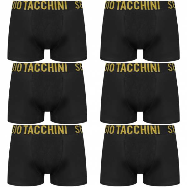 Sergio Tacchini Hommes Boxer-short Lot de 6 noir/or