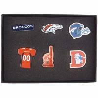 Denver Broncos NFL Metal Pin Badges Set of 6 BDNFL6SETDB