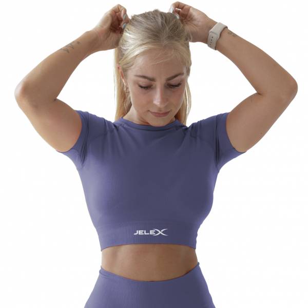 JELEX &quot;Chiara&quot; Damen Fitness Kurzarm Top blau