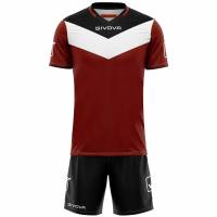 Givova Kit Campo Conjunto Camiseta + Pantalones cortos rojo oscuro / negro