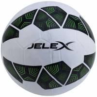 JELEX Bolzplatzheld Ballon de foot en caoutchouc noir et blanc