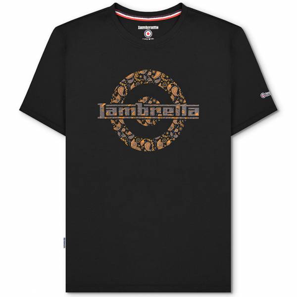 Lambretta Paisley Logo Hommes T-shirt SS1011-NOIR