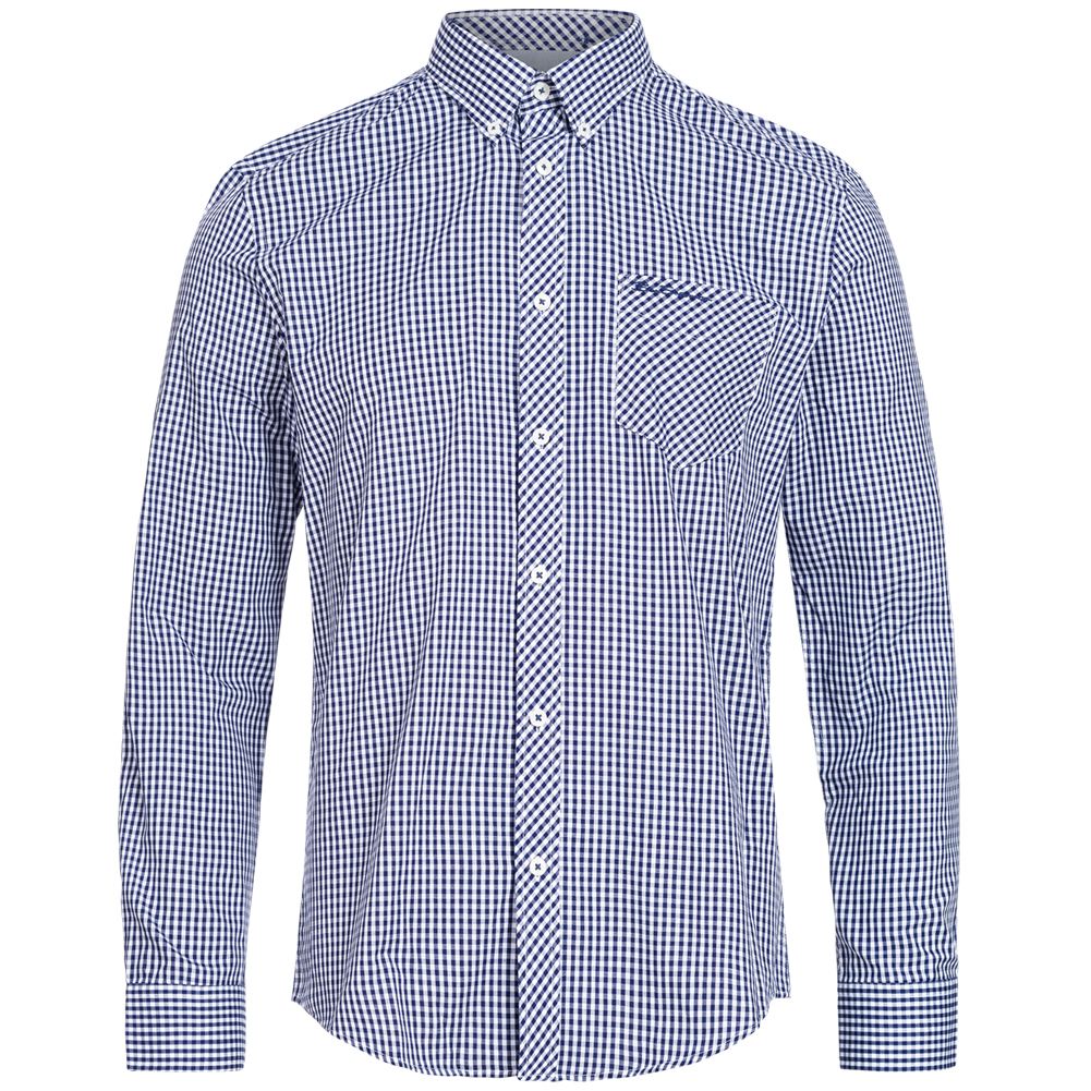 Ben Sherman Mens Slub Jacquard Fashion Crew