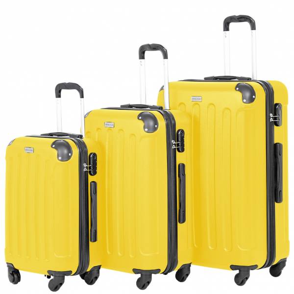 VERTICAL STUDIO &quot;Helsinki&quot; Koffer 3-set 20&quot; 24&quot; 28&quot; geel