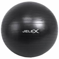 JELEX Palla da yoga e fitness con pompa 65 cm nero