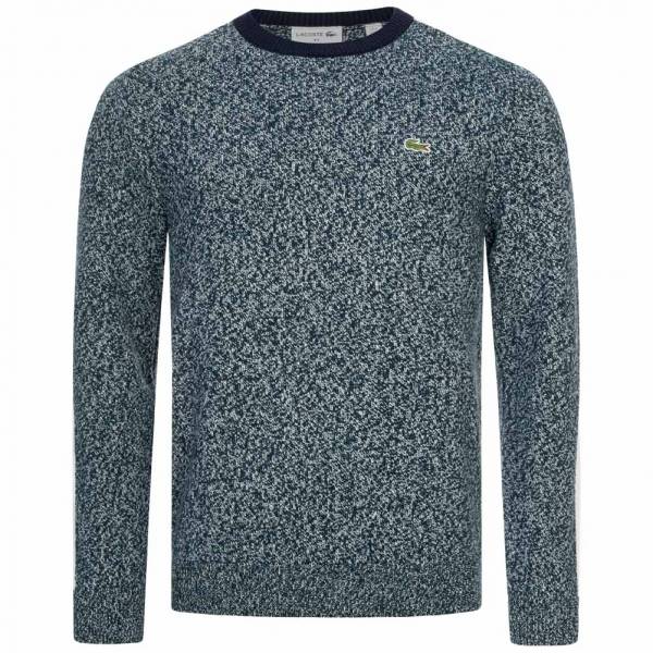 LACOSTE Contrast Band Hommes Pull en laine mérinos AH9163-B5B