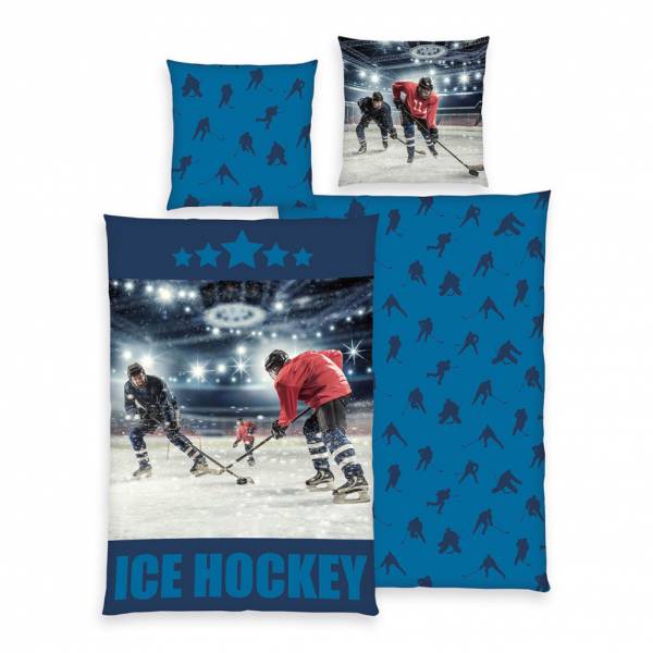 Hokej na lodzie Pościel Zestaw 135 x 200 cm + 80 x 80 cm 4459413050998
