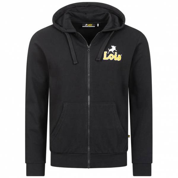 Lois Jeans Small Logo Herren Sweatjacke 5E-LHJKTM-SL-Black