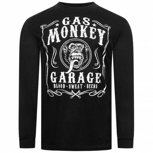 GAS MONKEY GARAGE Label Heren Shirt met lange mouwen GMMLT016BLK
