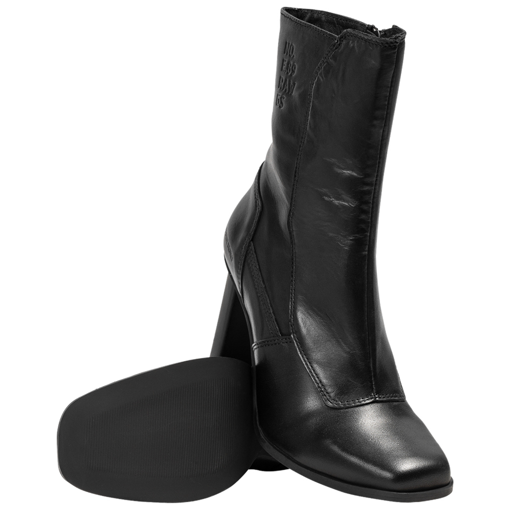 GSTAR RAW MEMULA High Zip Women Leather Boots 2211 039801 BLK