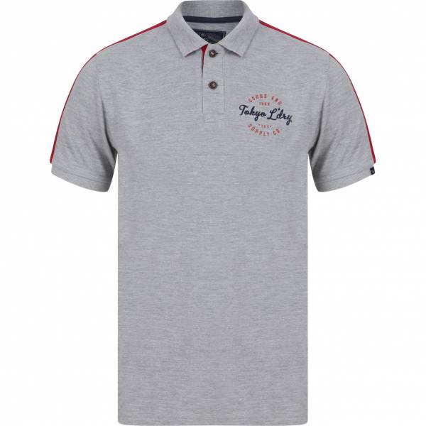 Tokyo Laundry Taper Herren Polo-Shirt 1X18183 Light Grey Marl