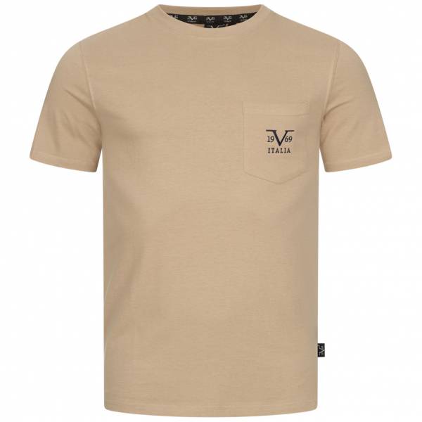 19V69 Versace 1969 Taschino Ricamo Herren T-Shirt VI20SS0009B beige