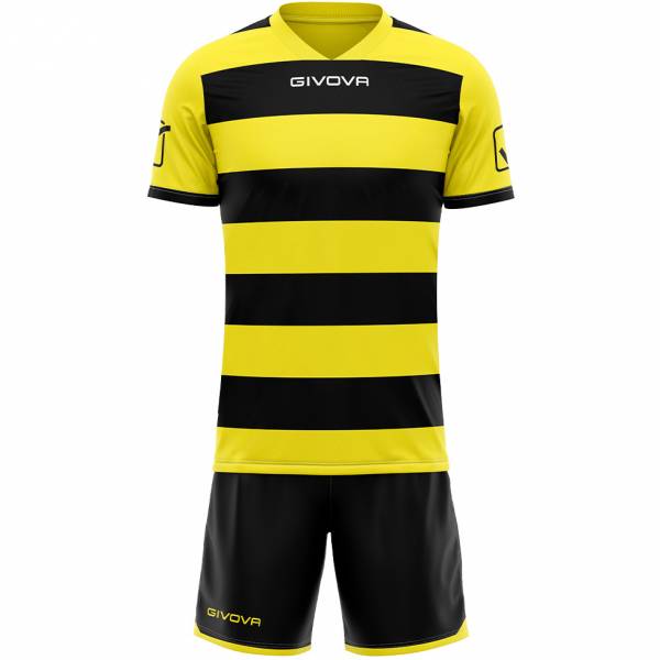 Givova Completo da rugby Maglia con pantaloncini nero/giallo