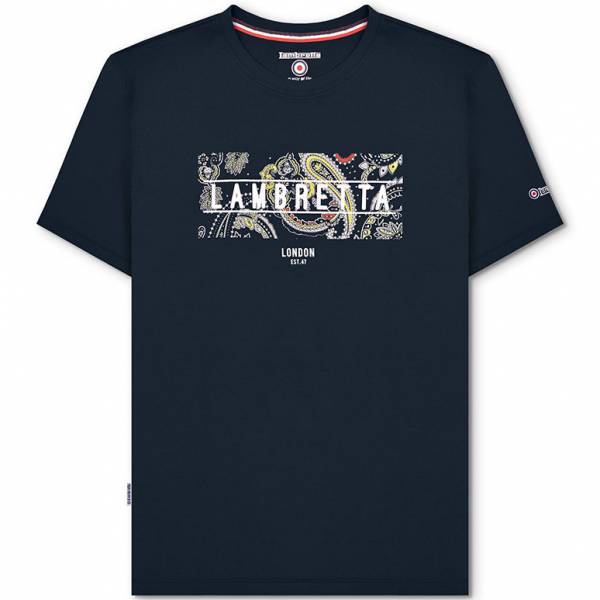 Lambretta Paisley Box Herren T-Shirt SS1015-NAVY