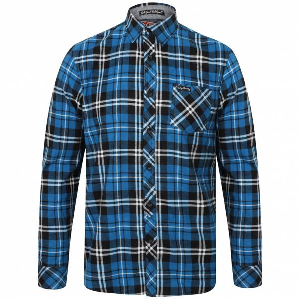 Tokyo Laundry Dieppe Flanell Herren Karo Hemd 1H10619 Blue