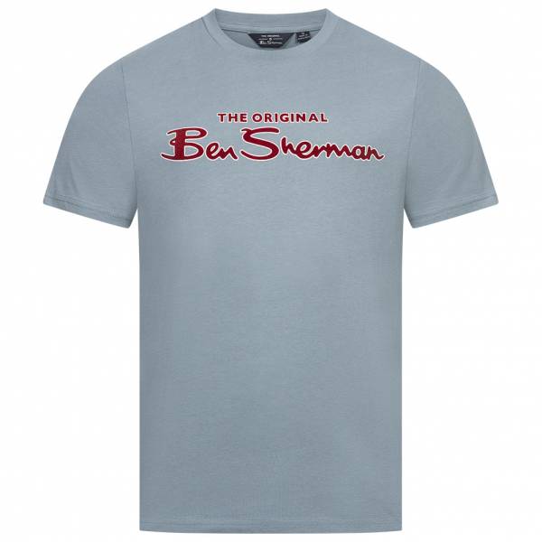 BEN SHERMAN Flocked Logo Hombre Camiseta 0076268-GASOLINA