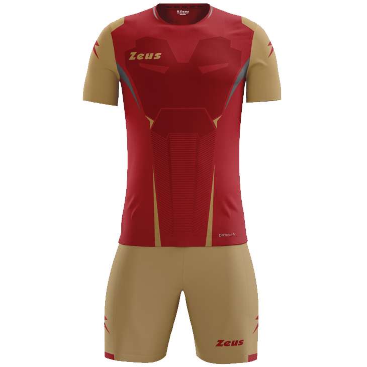 Zeus Kit Hero Trikot-Set mit Shorts rot gold | SportSpar