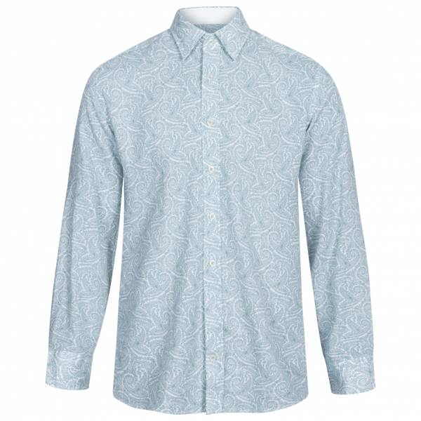 Hackett London Paisley Leaf Print Hommes Chemise en lin HM307426-8AD