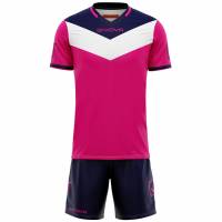 Givova Kit Campo Set Jersey + Shorts neon pink / navy