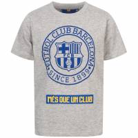 FC Barcelona Emblem Dzieci T-shirt Szary FCB-2-026