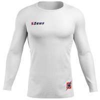 Zeus Fisiko Baselayer Maglietta aderente a maniche lunghe bianco