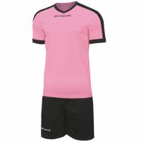 Givova Kit Revolution Camiseta de fútbol con Pantalones cortos rosa negro