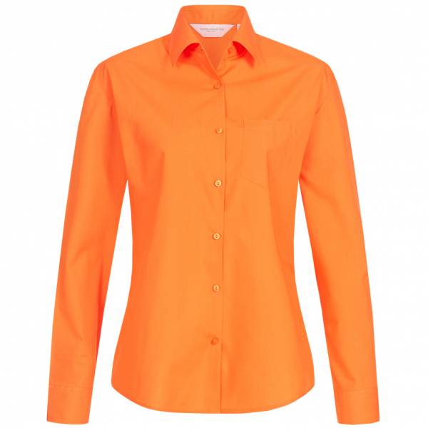 RUSSELL Longsleeve Poly-Cotton Poplin Femmes Chemisier 0R934F0-Orange