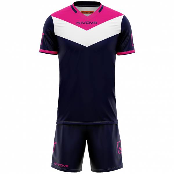 Givova Kit Campo Set Jersey + Shorts navy / neon pink