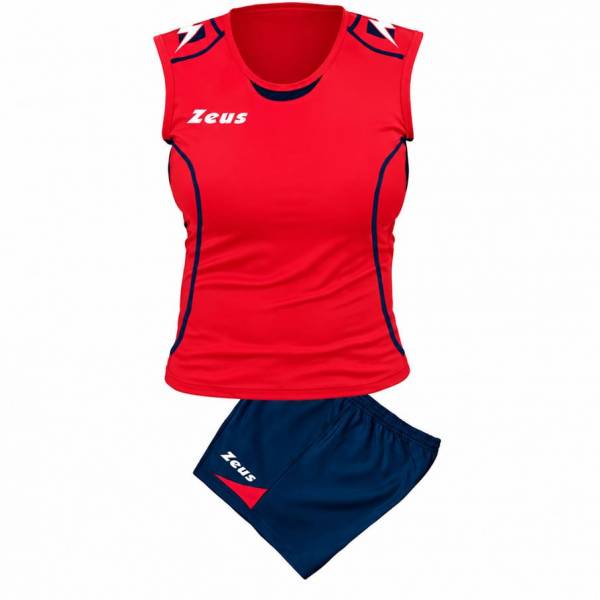 Zeus Kit Volley Fauno Donna Maglia + Shorts blu/rosso