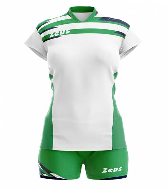 Zeus Kit Itaca Damen Trikot + Shorts 2-tlg. Donn bianco/verde