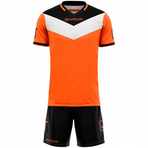 Givova Kit Campo Set Jersey + Shorts neon orange / black