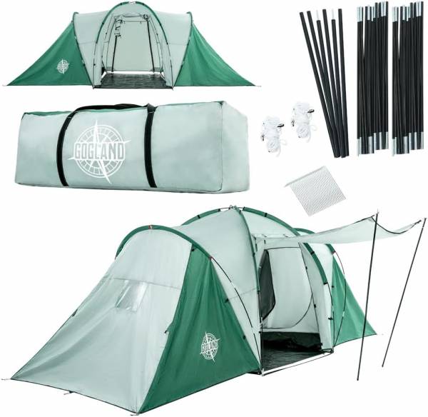 GOGLAND &quot;Big Camping&quot; Premium 6 Personen Zelt mit 2 Kabinen