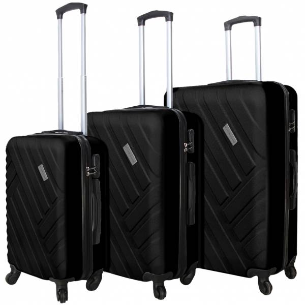 VERTICAL STUDIO &quot;Vantaa&quot; Suitcase Set of 3 20&quot; 24&quot; 28&quot; black