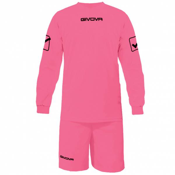Givova Fußball Set Langarmtrikot mit Short Kit Givova rosa