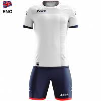 Zeus Mundial Teamwear Set Trikot mit Shorts weiß navy